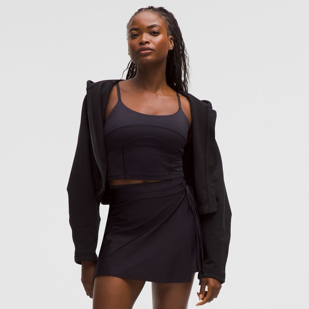 lulu satin ballet wrap skirt